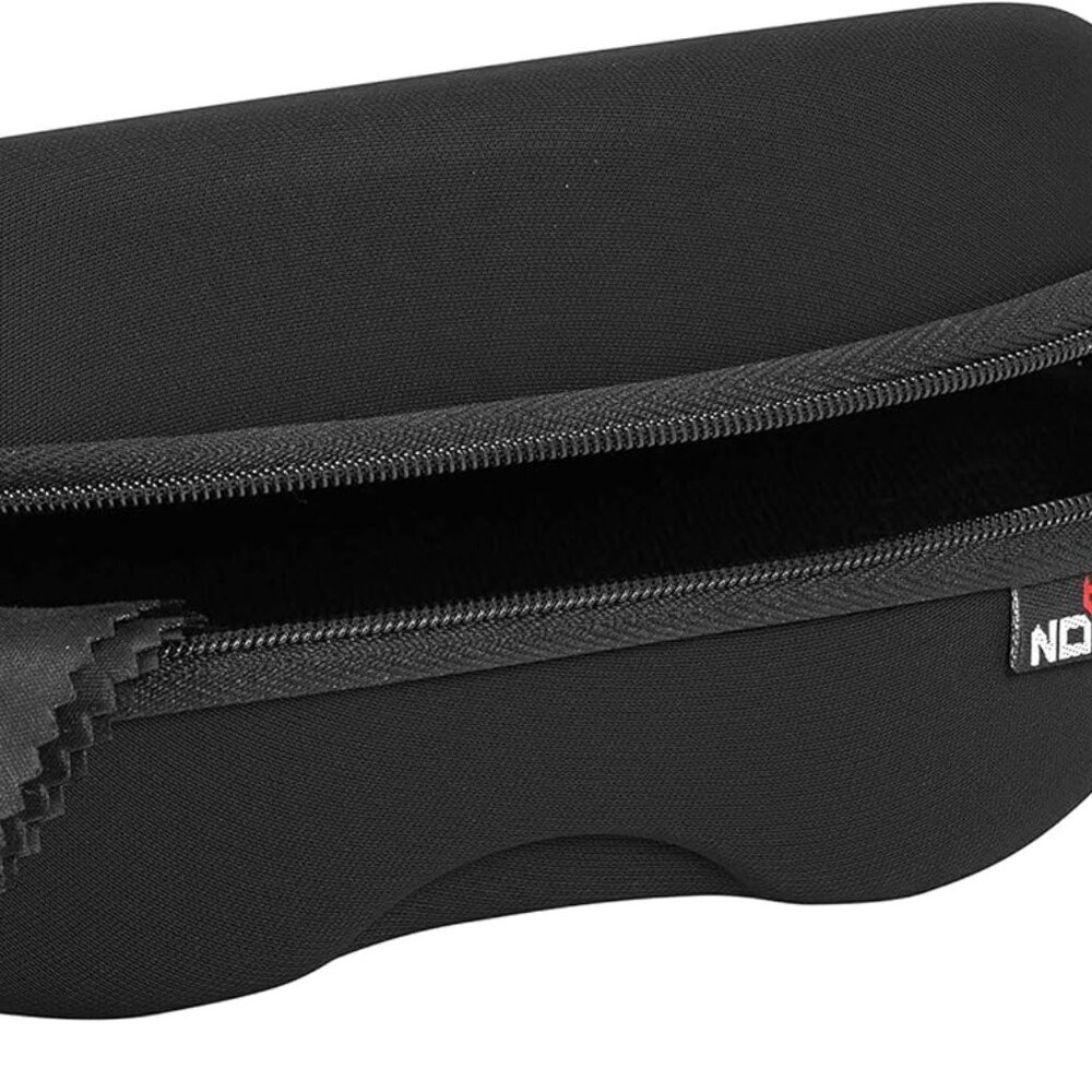 Storage Case for Safety Glasses with Felt Lining, Reinforced Zipper and Handy Be